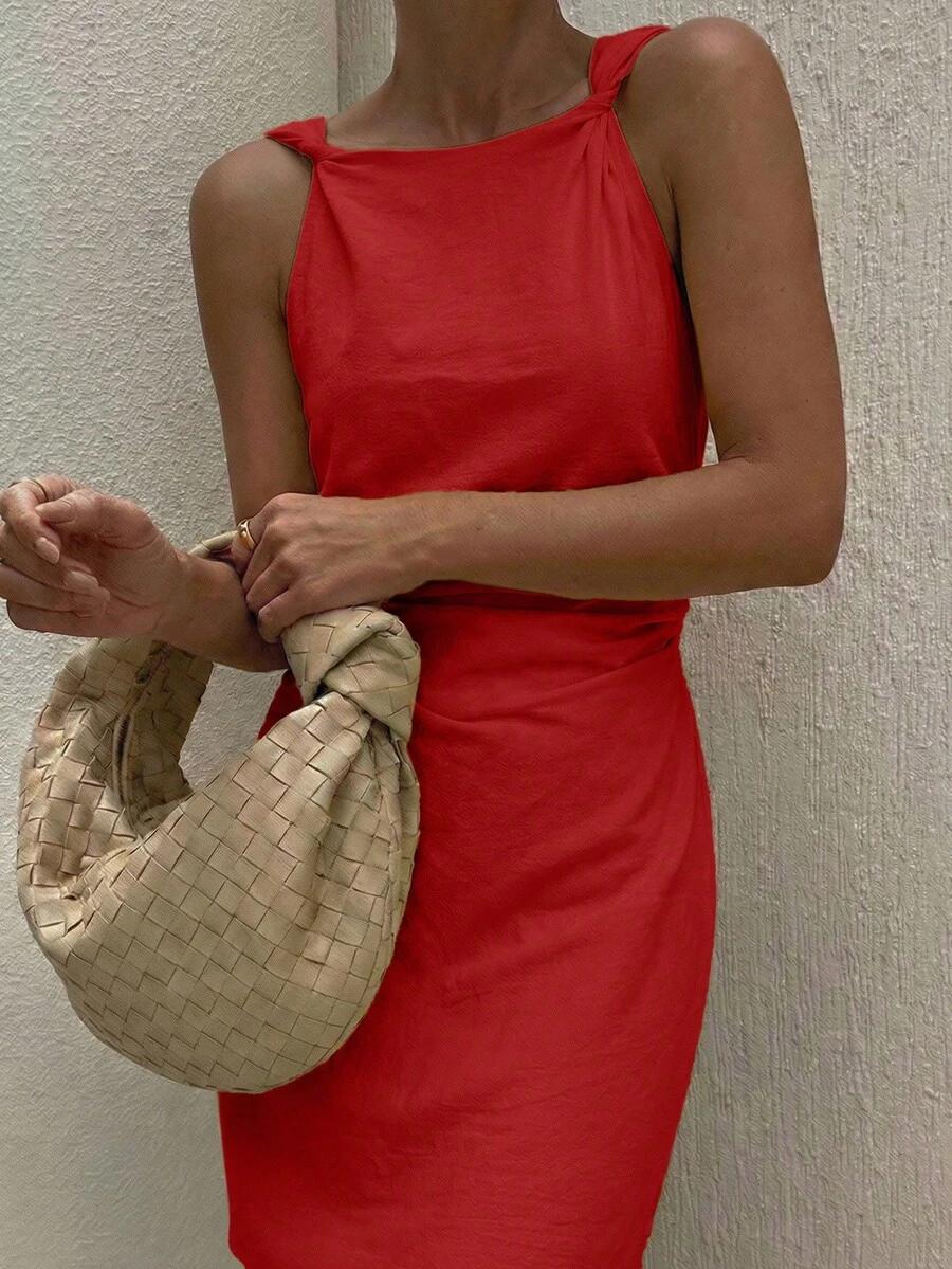 SHEIN CZERWONA SUKIENKA MINI S06__M