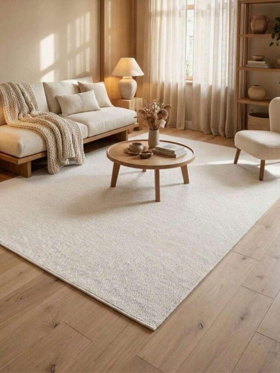 SHEIN KREMOWY DYWAN Z KRÓTKIM WŁOSIEM S07__60X160CM
