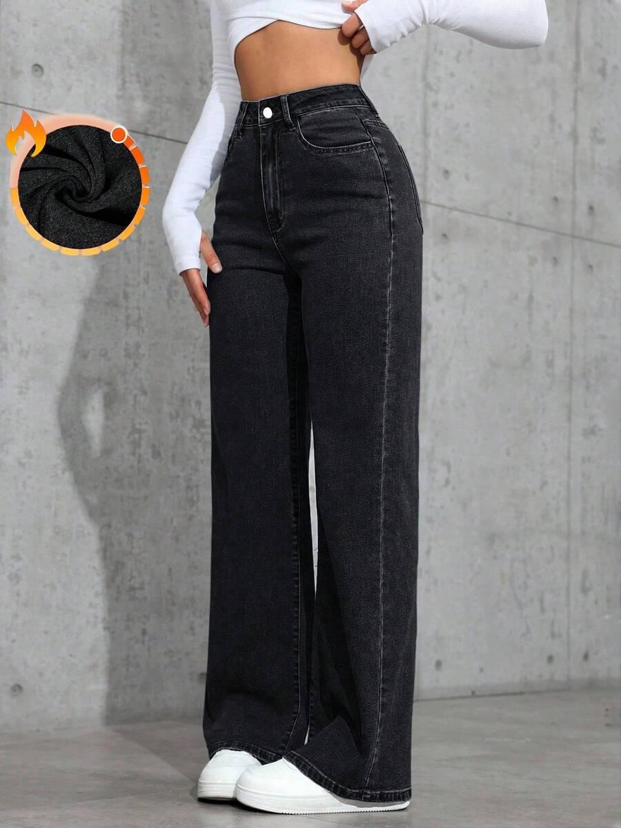 SHEIN CZARNE SPODNIE JEANS S06__L