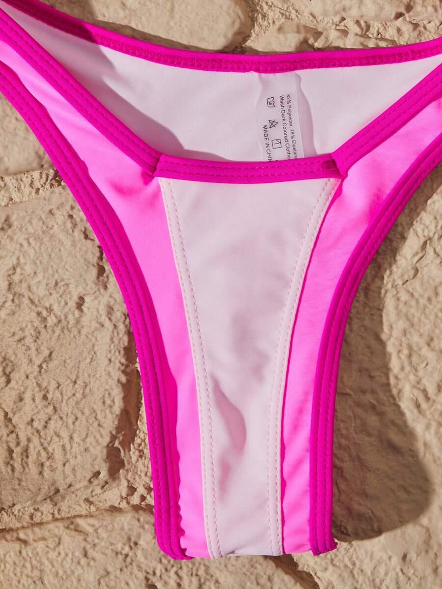 SHEIN RÓŻOWY DWUCZĘŚCIOWY STÓJ KĄPIELOWY S09__XS