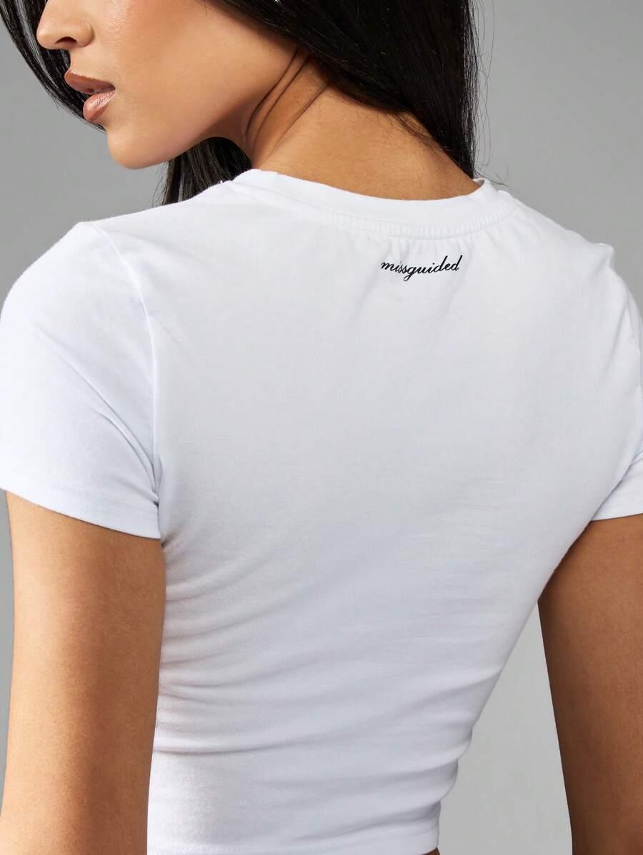 MISSGUIDED BIAŁY TOP PRINT S09__M