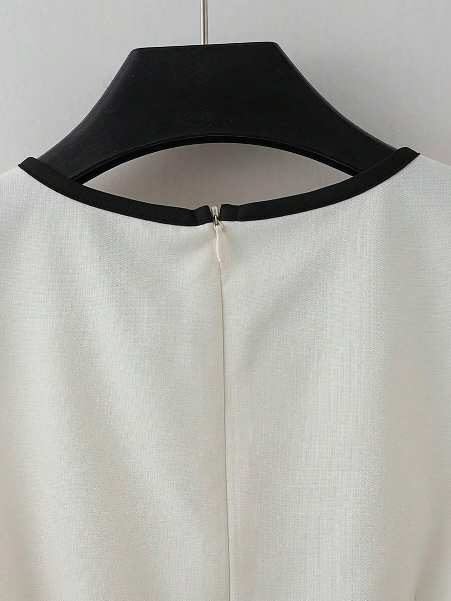 SHEIN TOP BEZ RĘKAWÓW KONTRAST S06__S