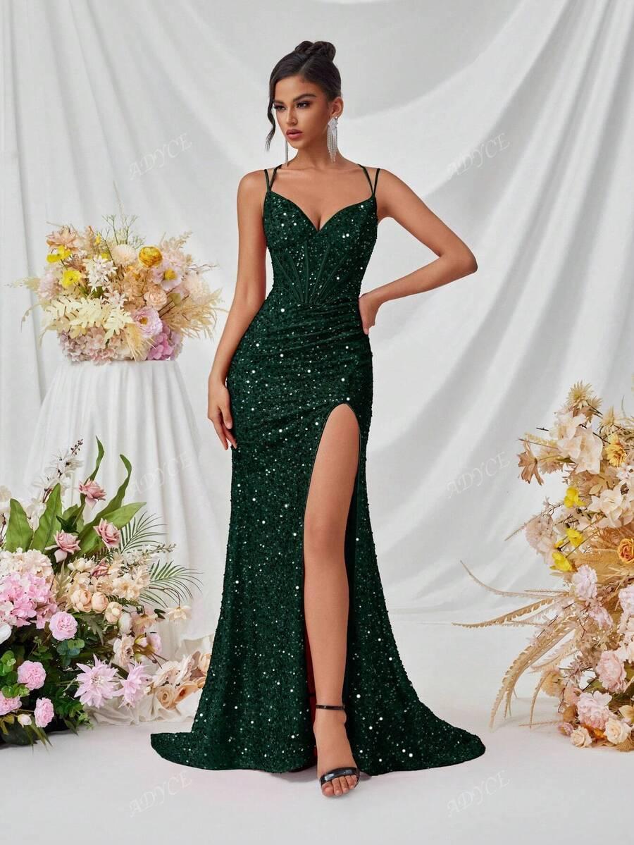 SHEIN ZIELONA MAXI SUKIENKA S06__M