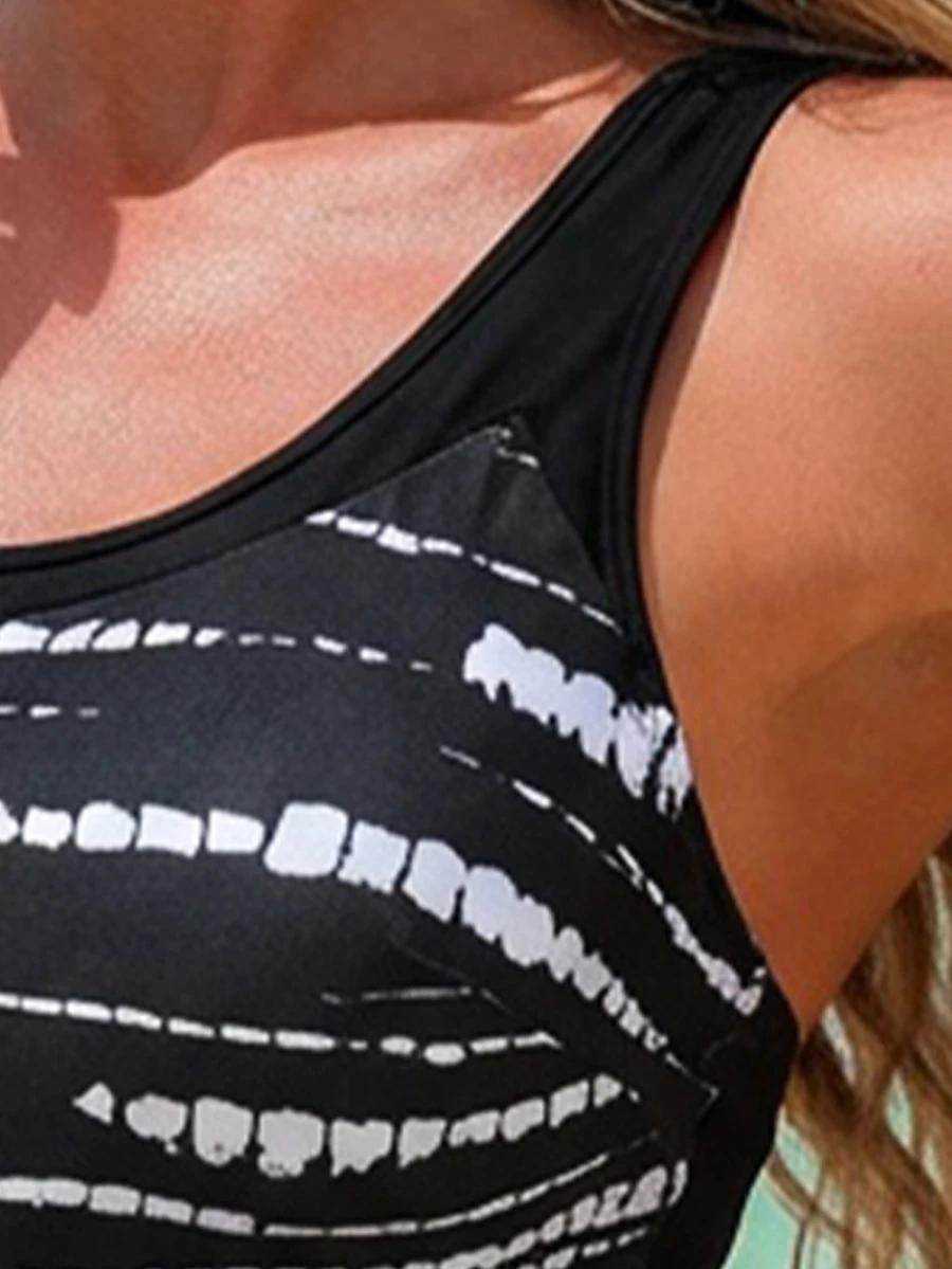 SHEIN DWUCZĘŚCIOWY STRÓJ KĄPIELOWY KONTRAST S09__L