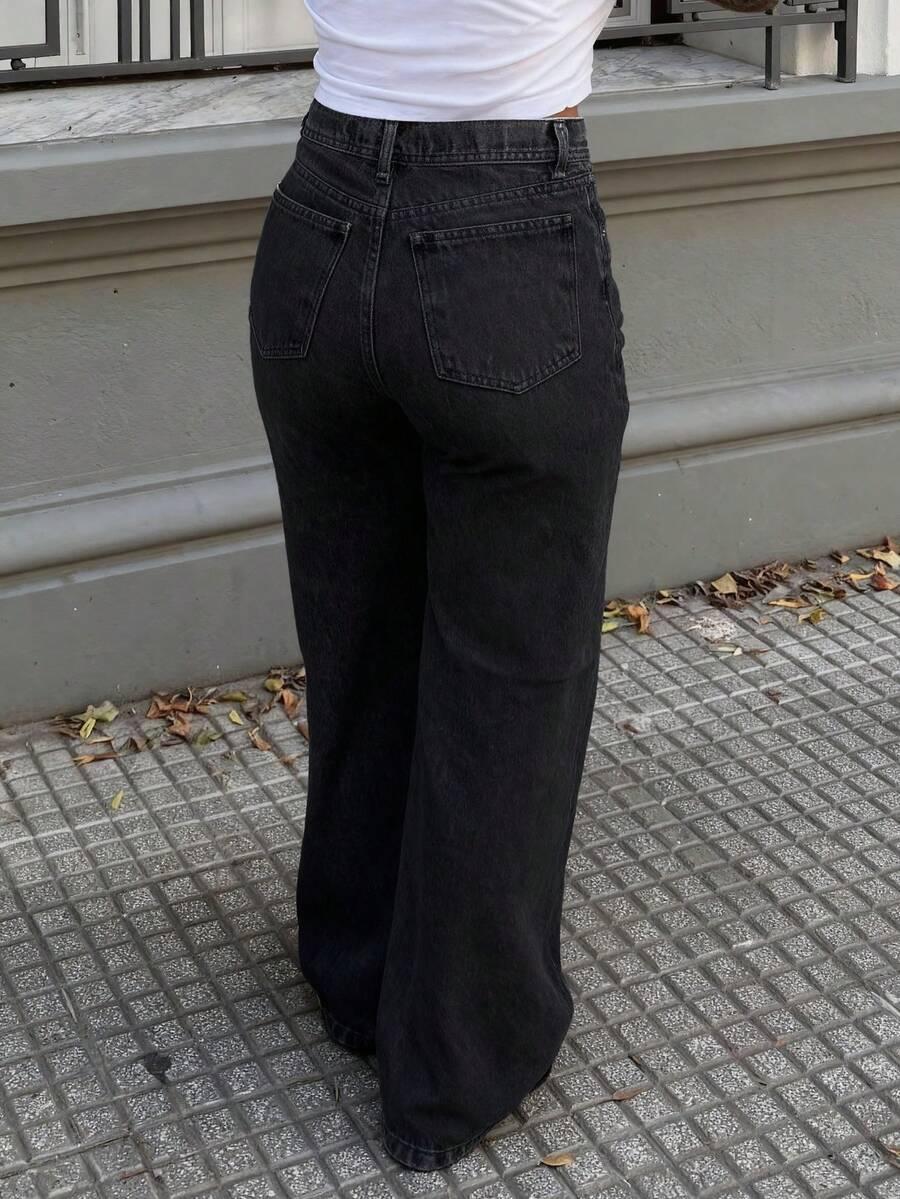 SHEIN CZARNE SPODNIE JEANS S06__48