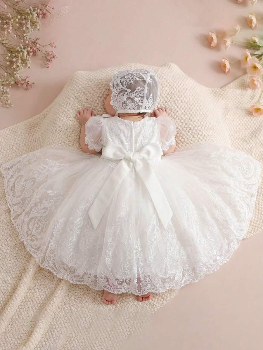 SHEIN BIAŁA SUKIENKA Z KRÓTKIM RĘKAWEM S06__68-74