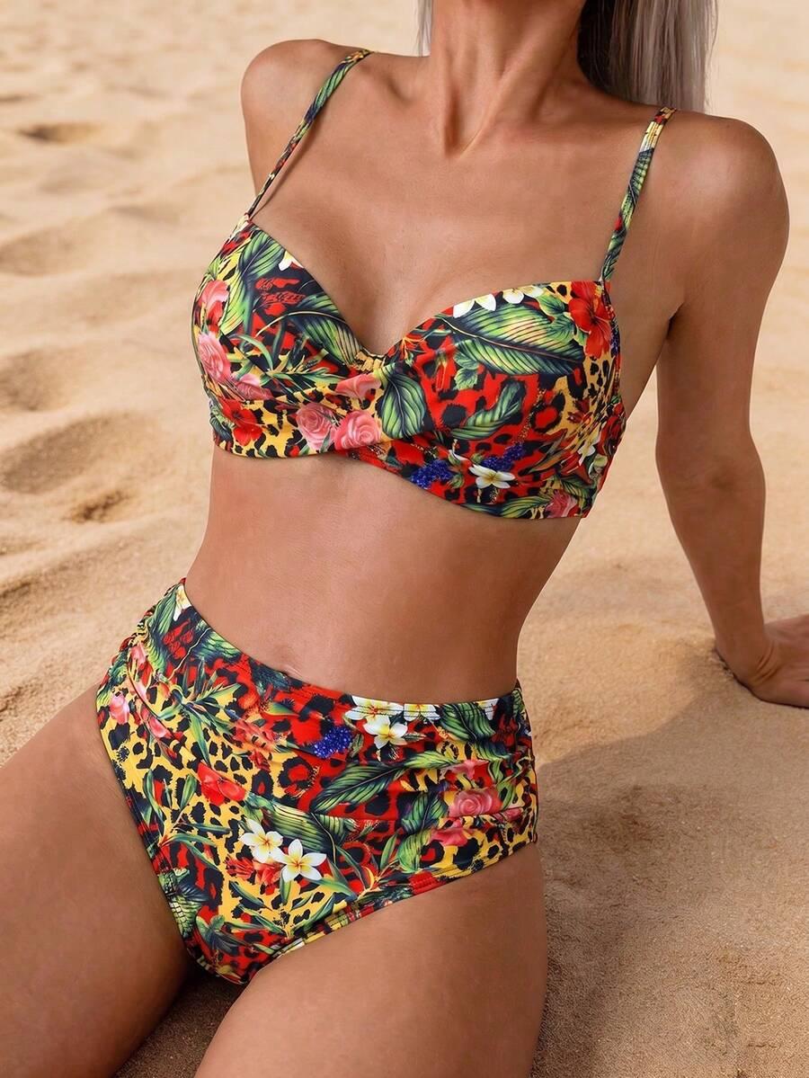SHEIN DWUCZĘŚCIOWY STRÓJ KĄPIELOWY S09__L