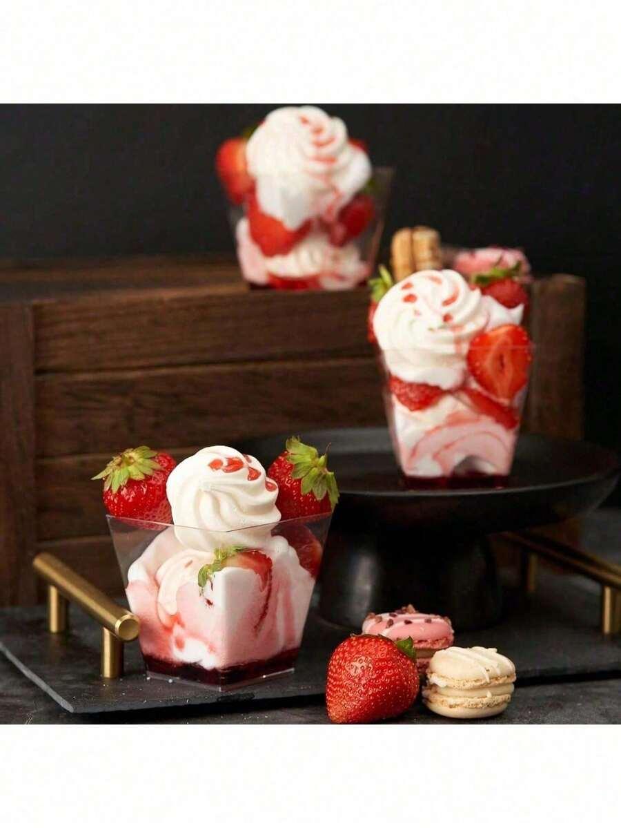SHEIN PRZEZROCZYSTE FOREMKI DO DESERÓW 50-PACK S07