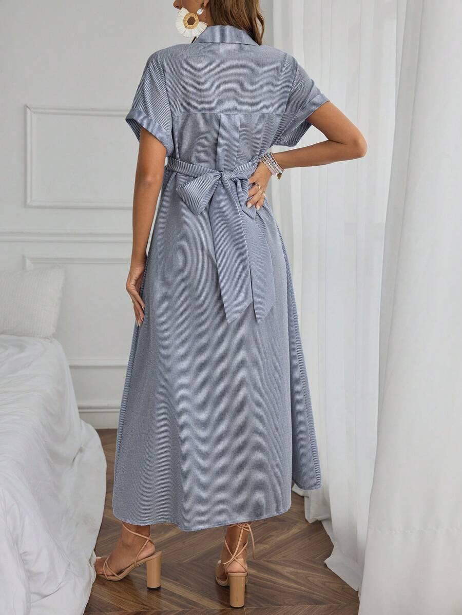 SHEIN SUKIENKA KRÓTKI RĘKAW PASKI S06__M