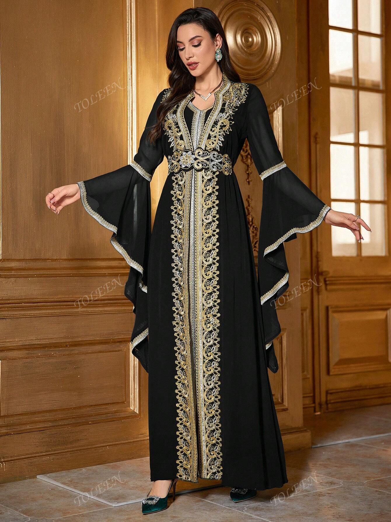 TOLEN CZARNA MAXI SUKIENKA S06__XL
