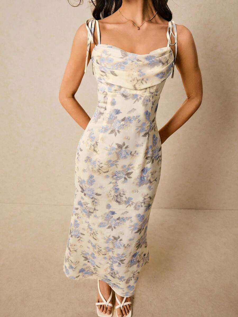 SHEIN SUKIENKA WZÓR KWIATY S06__M