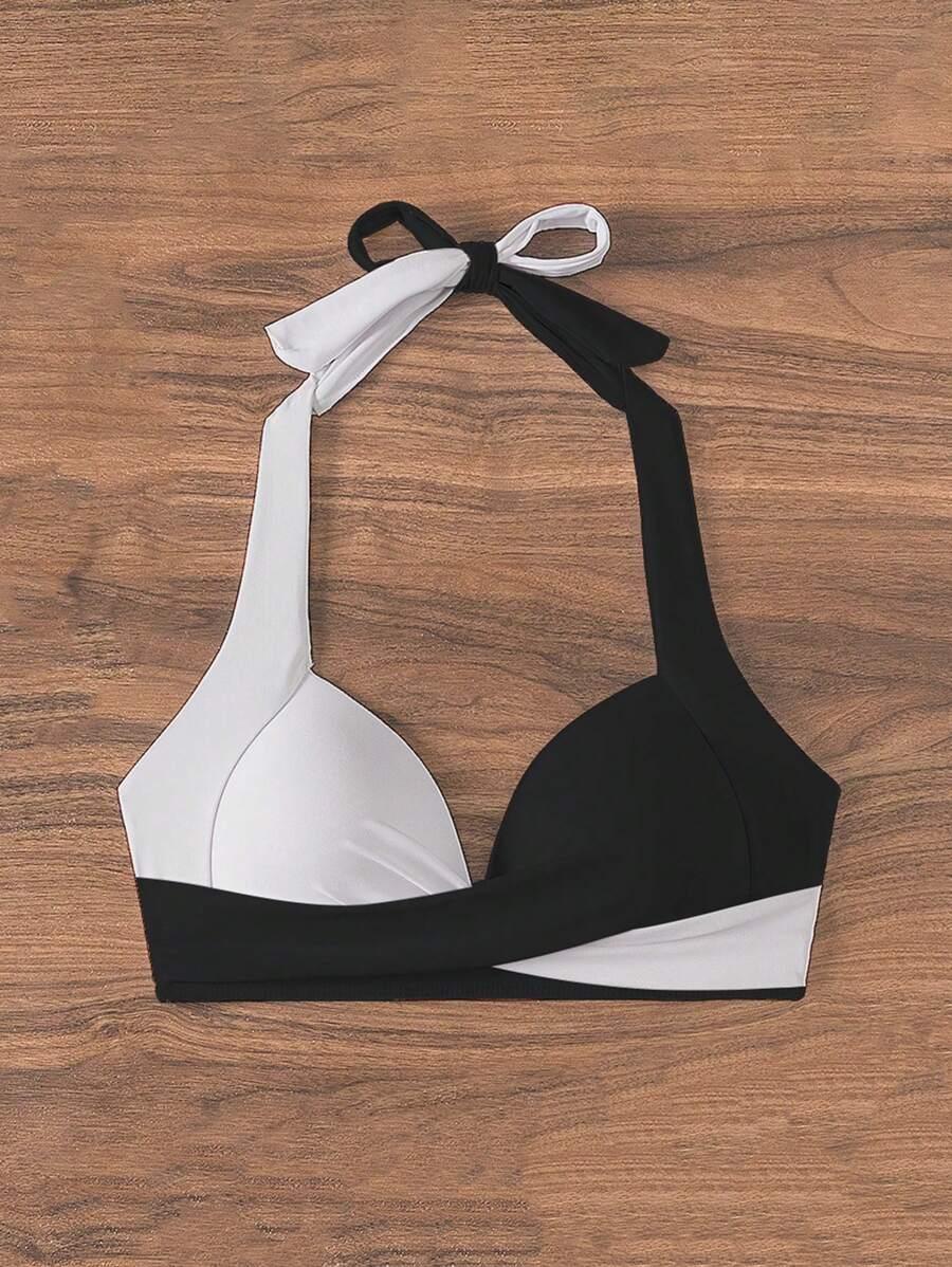 SHEIN GÓRA OD BIKINI KONTRAST S09__M