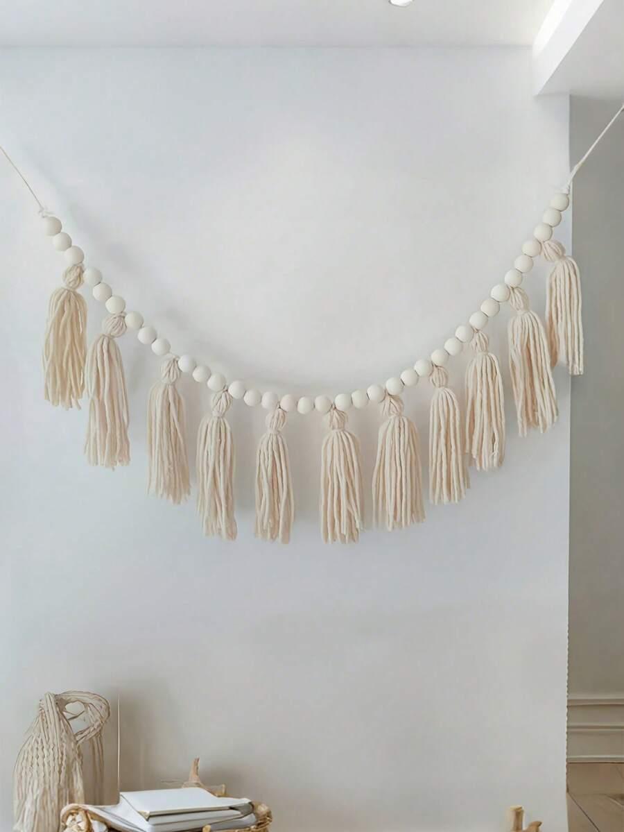 SHEIN BEŻOWA GIRLANDA Z FRĘDZLAMI S07__13X94CM