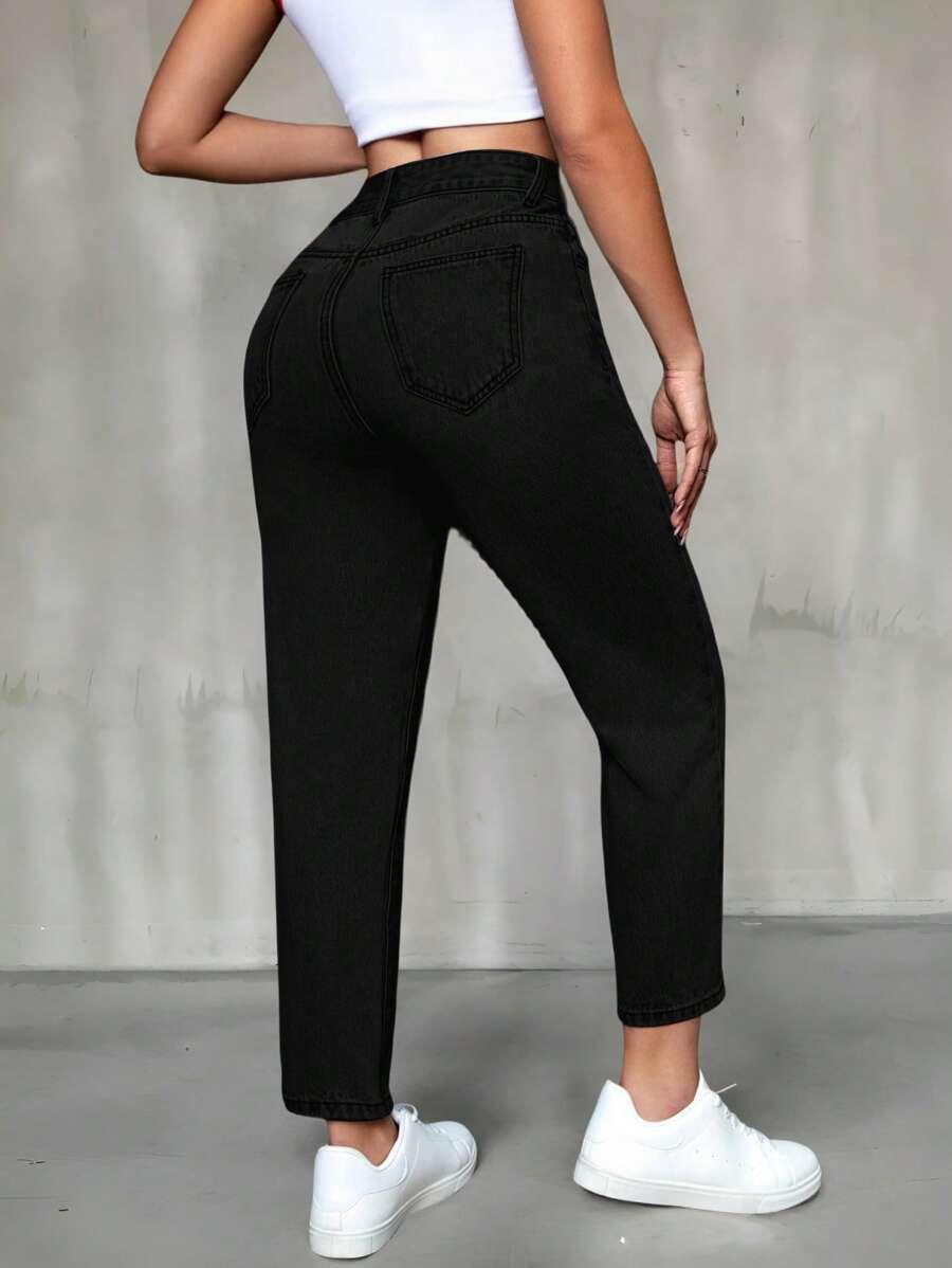 SHEIN CZARNE SPODNIE JEANS S06__M