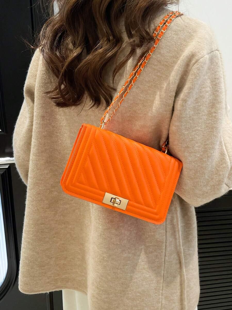 SHEIN POMARAŃCZOWA TOREBKA NA RAMIĘ S07__19X12,5