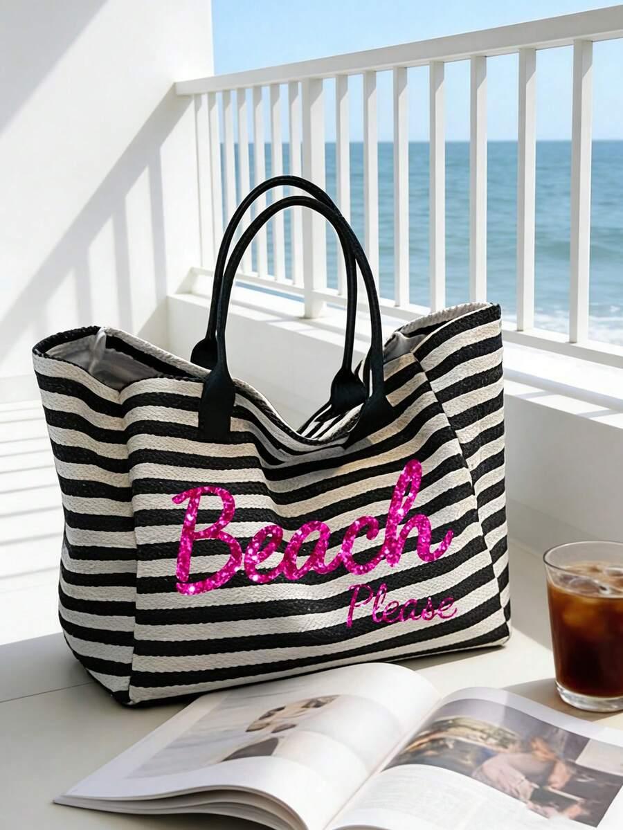 SHEIN TORBA PLAŻOWA WZÓR S07__33X38CM
