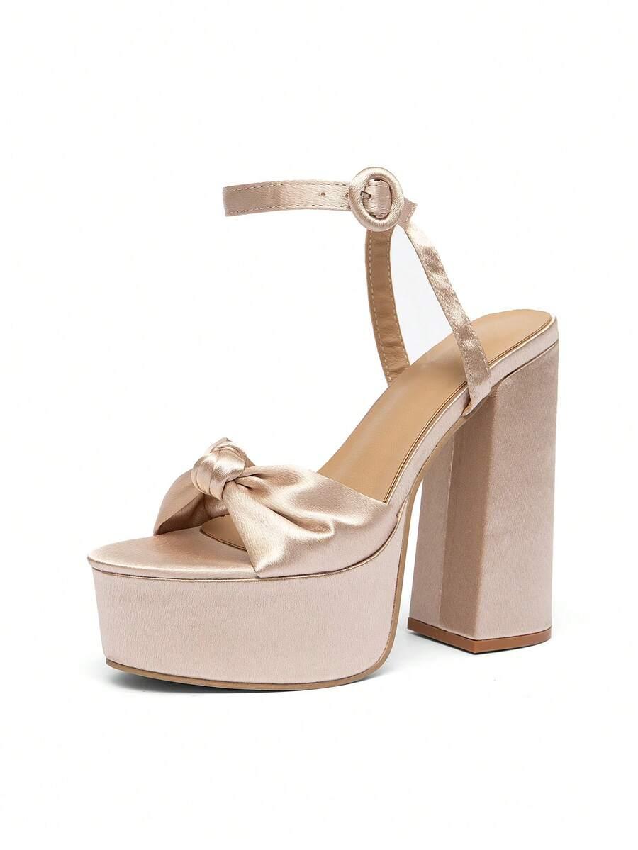 SHEIN BEŻOWE SANDAŁY NA OBCASIE S06__39,5