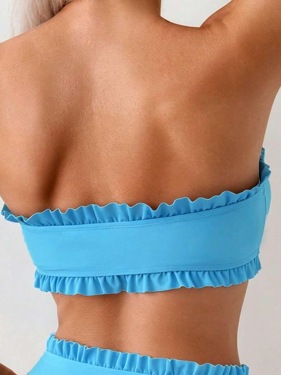 SWIM BASICS NIEBIESKI DWUCZĘŚCIOWY STRÓJ KĄPIELOWY S06__S