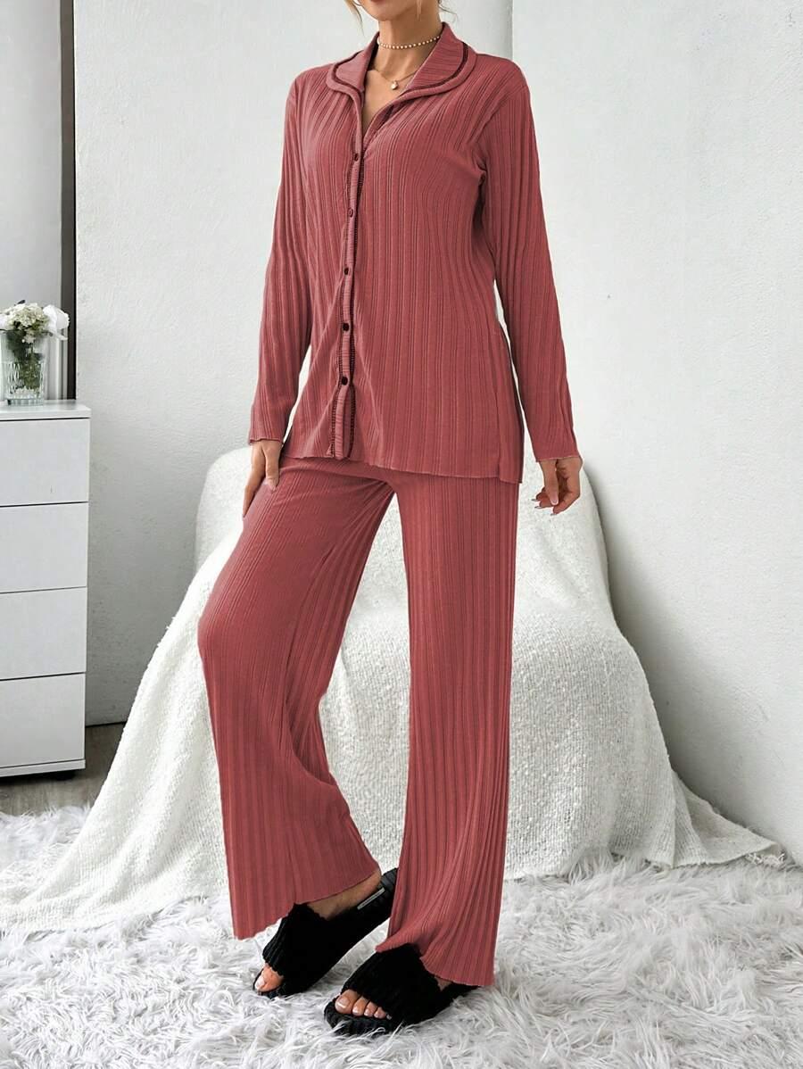 SHEIN RÓŻOWA PIŻAMA KOMPLET S06__S