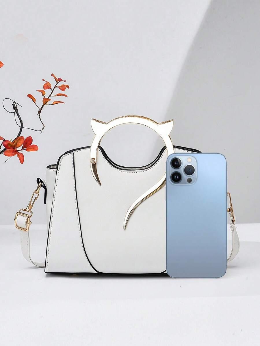 SHEIN BIAŁA TOREBKA IMITACJA SKÓRY S07__18X25CM