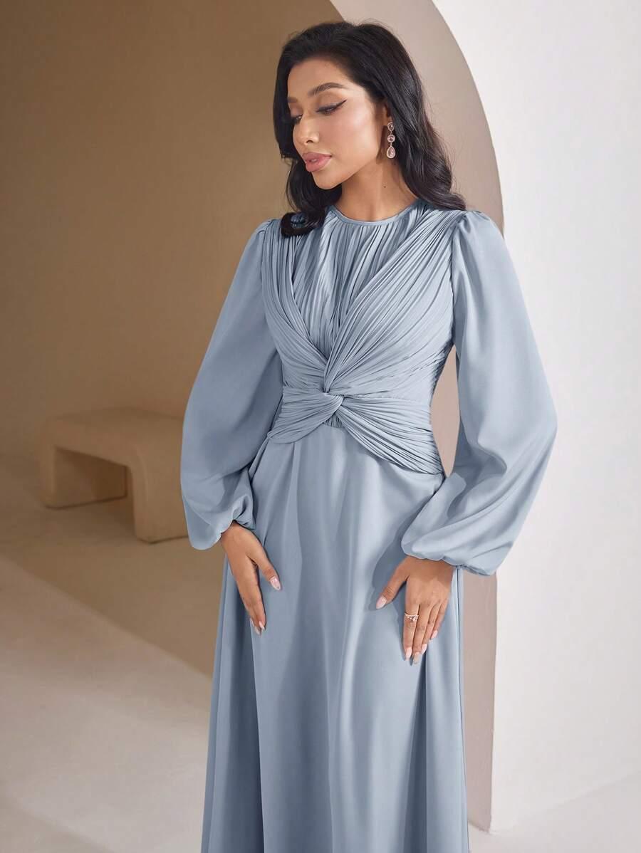 SHEIN NIEBIESKA MAXI SUKIENKA S06__XL