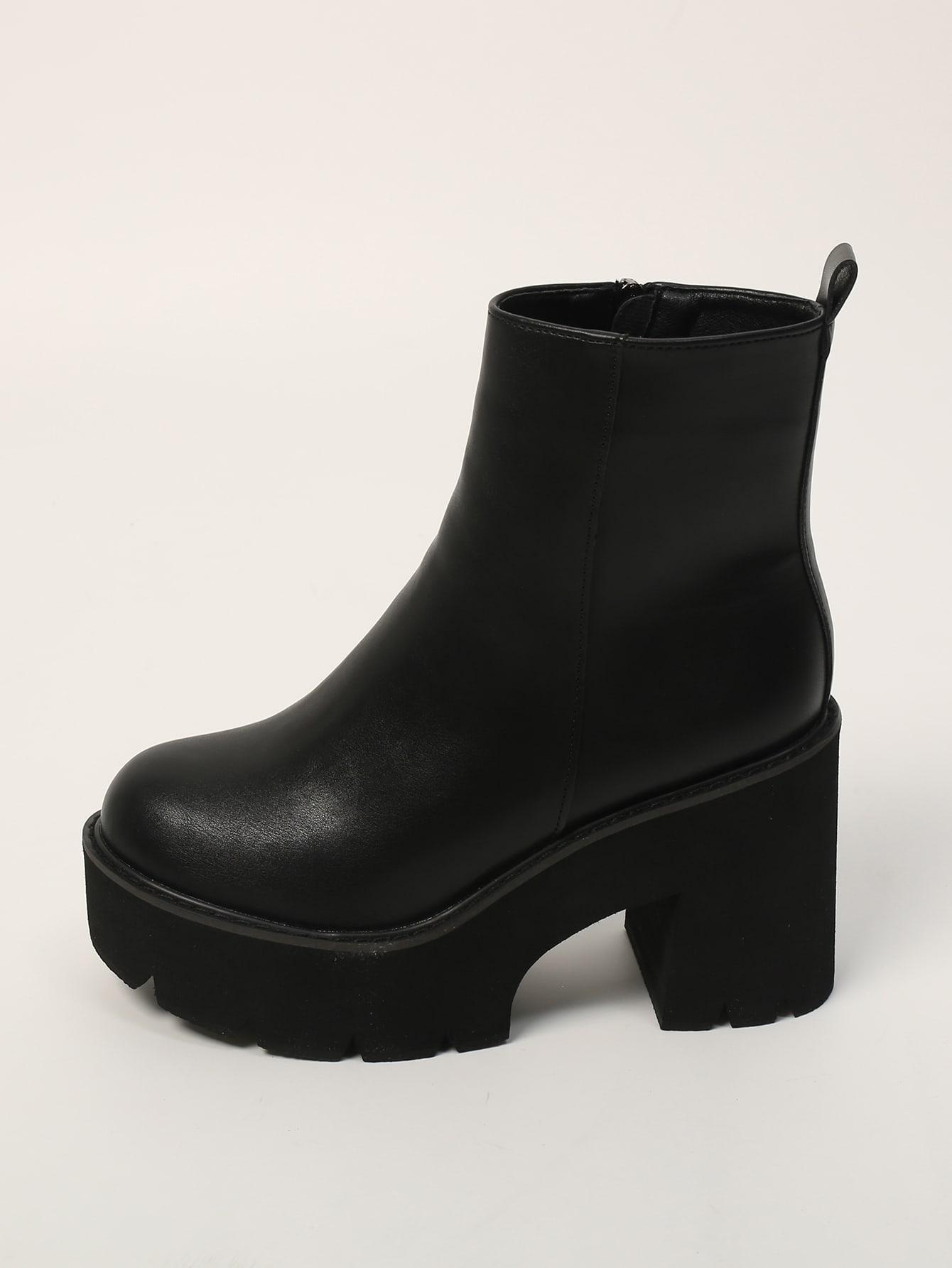 SHEIN CZARNE BOTKI ZAMEK W01__38