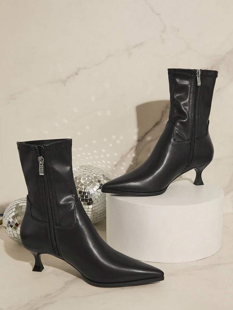 SHEIN CZARNE BOTKI IMITACJA SKÓRY W01__40