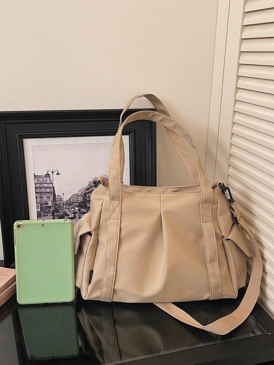 SHEIN BEŻOWA TORBA NA RAMIĘ S07__39X17X28