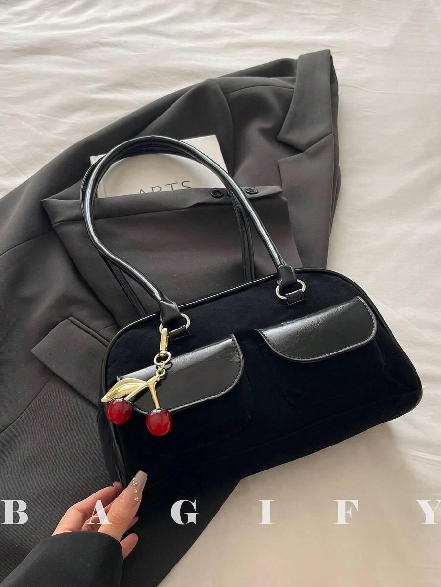 SHEIN CZARNA TOREBKA IMITACJA SKÓRY 28X15