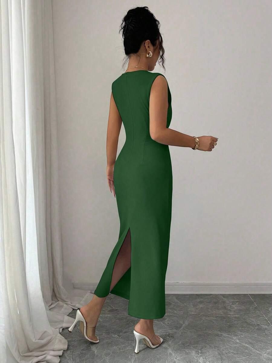ELENZGA ZIELONA MIDI SUKIENKA S06__M