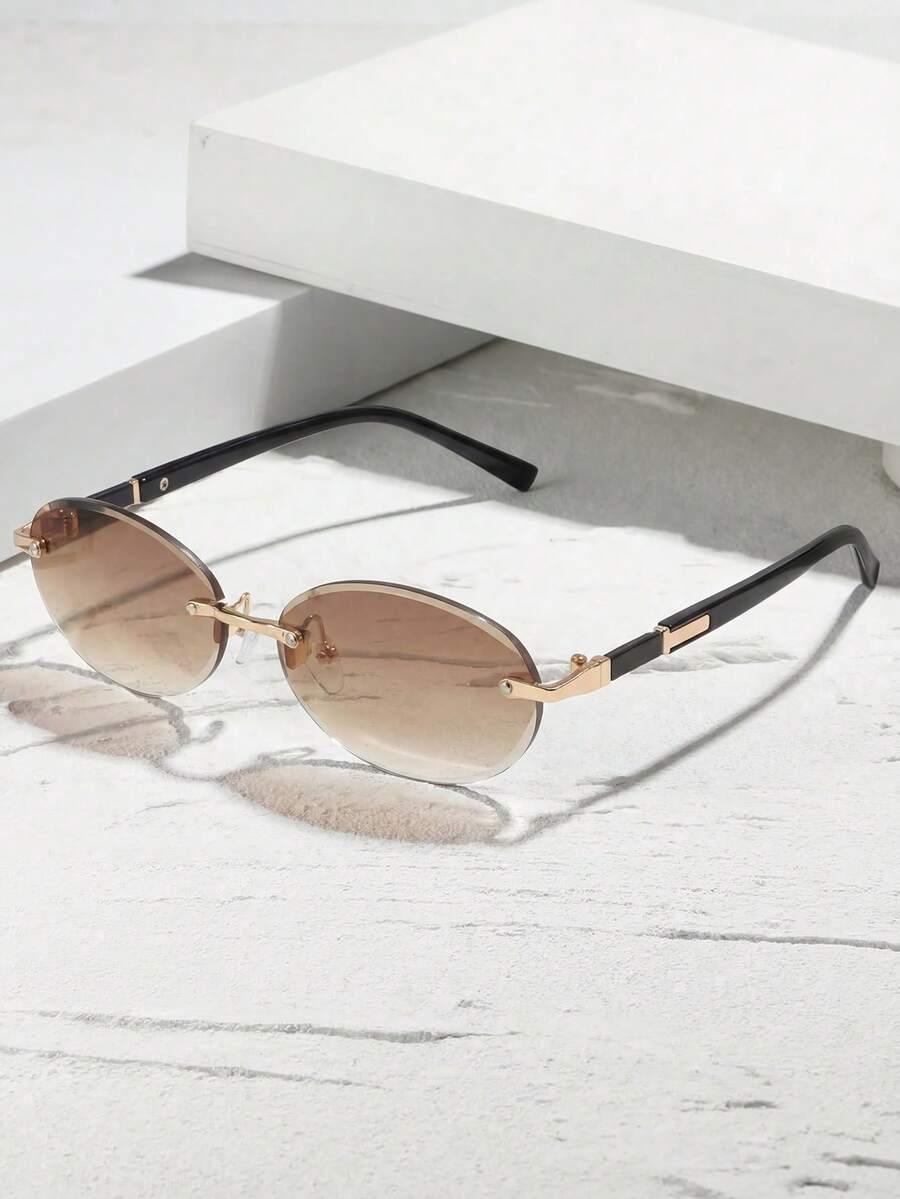 SHEIN BRĄZOWE OKULARY PRZECIWSŁONECZNE S07