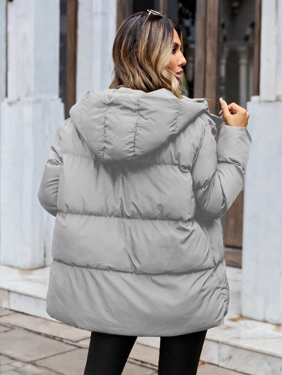 SHEIN SZARA PIKOWANA KURTKA W01__L
