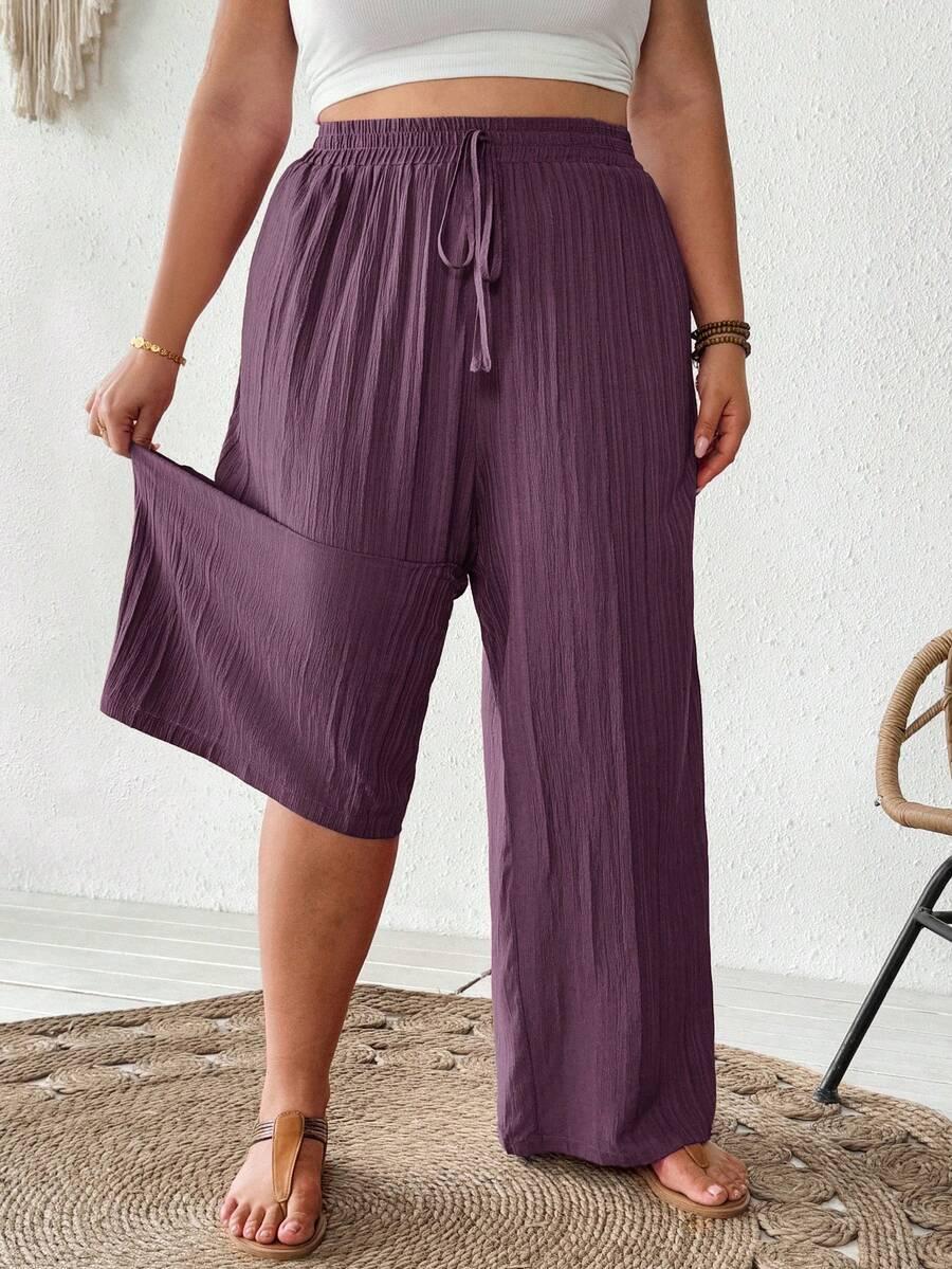 SHEIN FIOLETOWE SPODNIE CASUAL S06__58