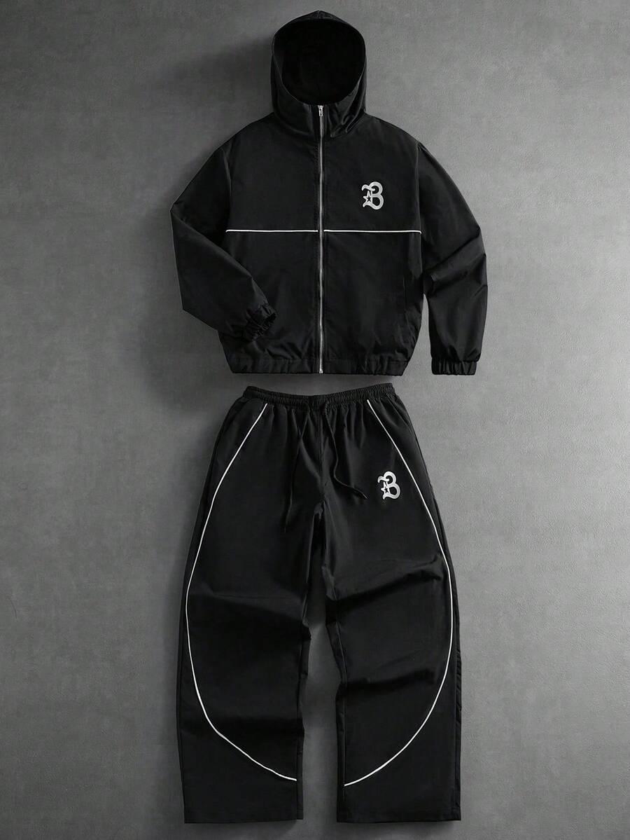 MANFINITY CZARNE SPODNIE DRESOWE. S06__3XL