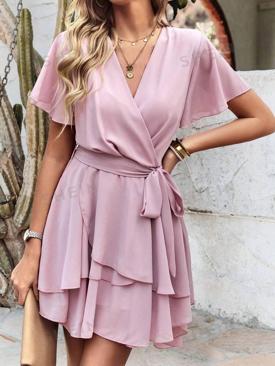 SHEIN RÓŻOWA MINI SUKIENKA S06__M