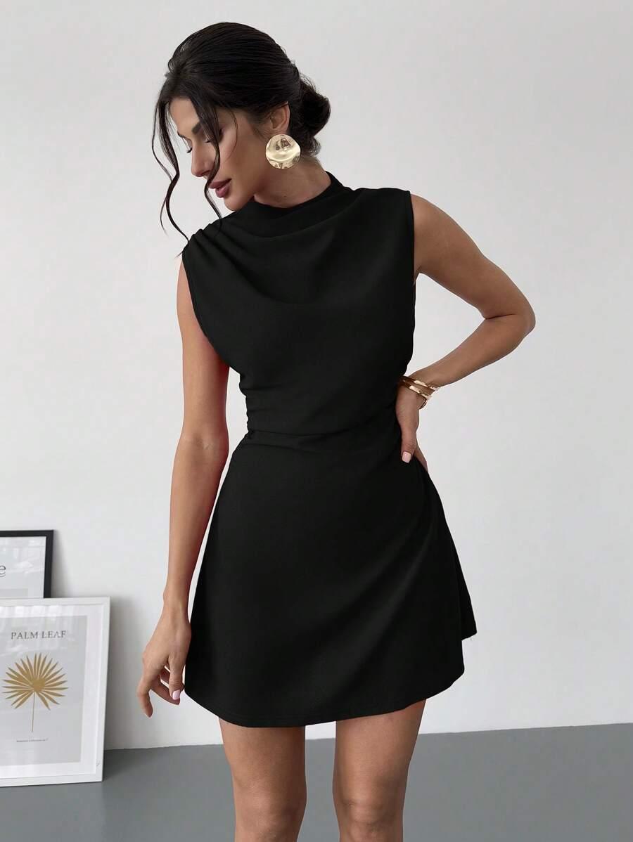 IMEXN CZARNA MINI SUKIENKA S06__M