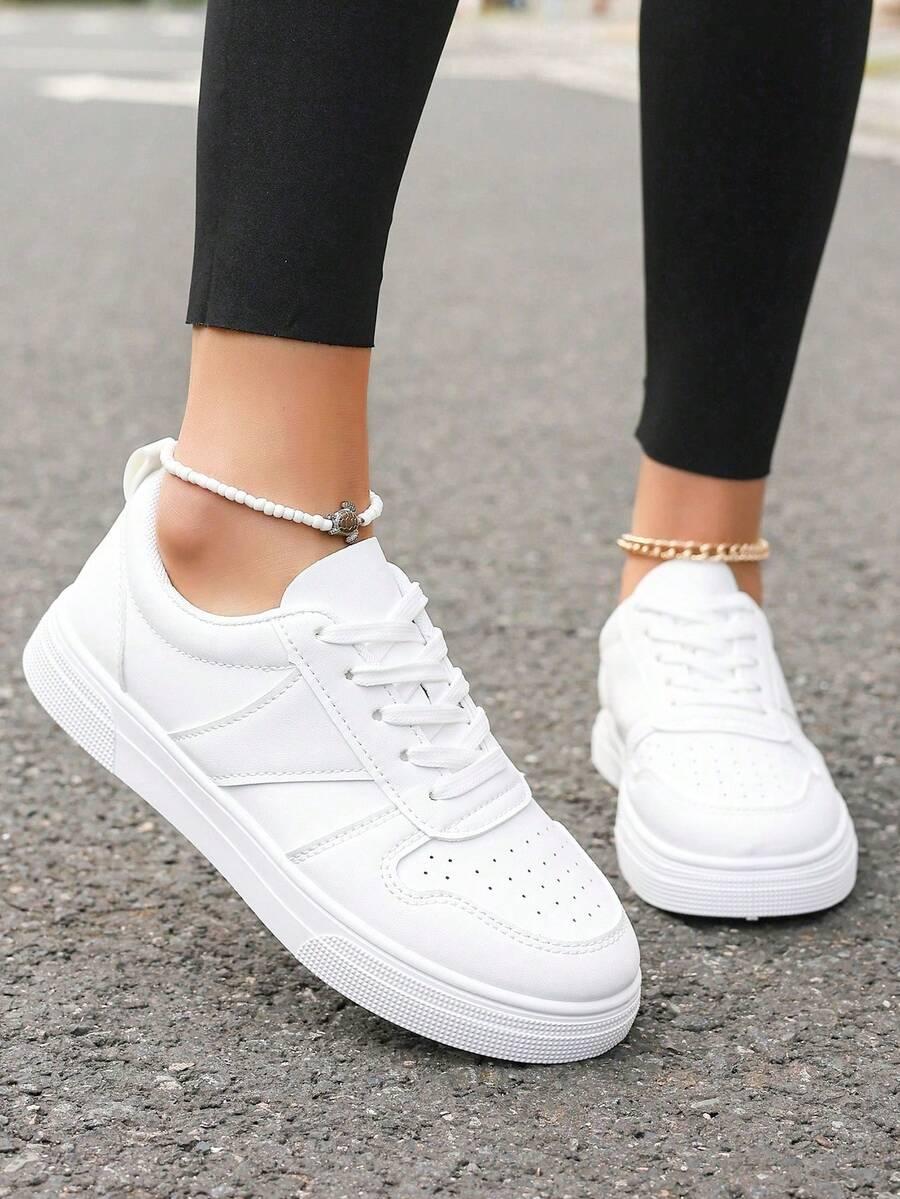 SHEIN BIAŁE SZNUROWANE BUTY SPORTOWE S06__39