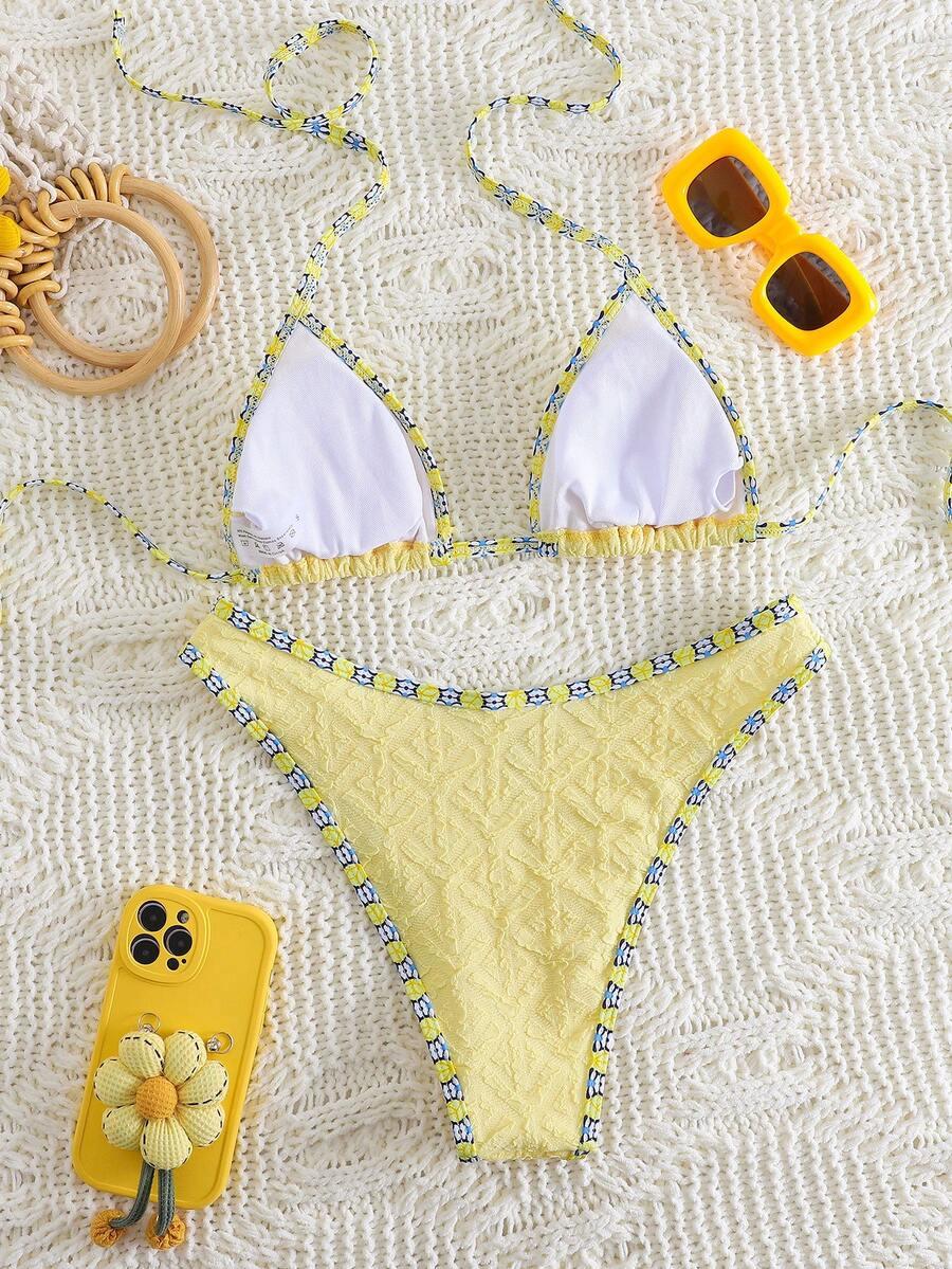 SHEIN ŻÓŁTY STRÓJ KĄPIELOWY S09__S