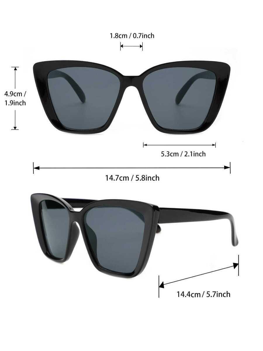 SHEIN CZARNE OKULARY PRZECIWSŁONECZNE 2-PACK S07__
