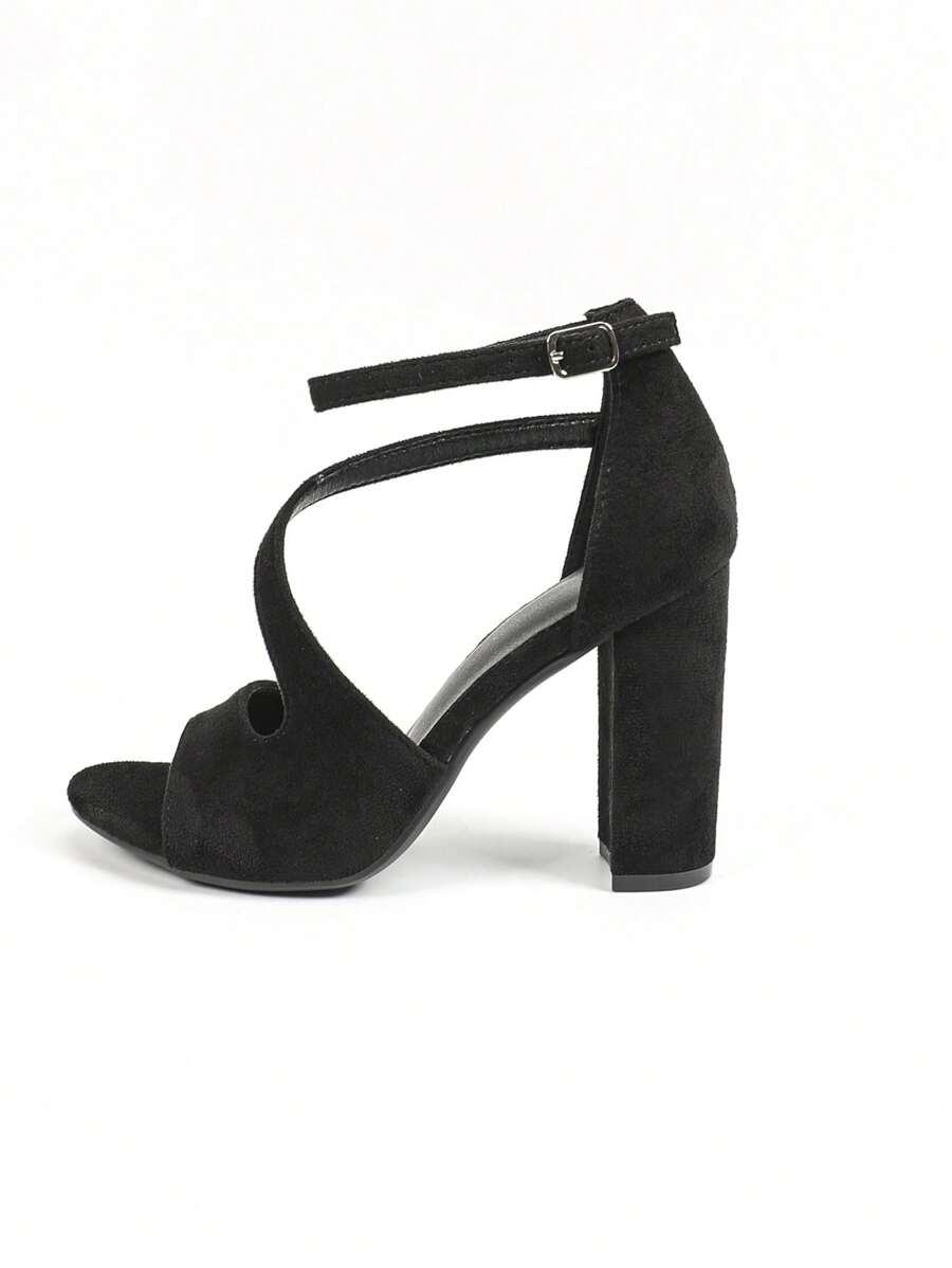 SHEIN CZARNE SANDAŁY SŁUPEK S06__36,5