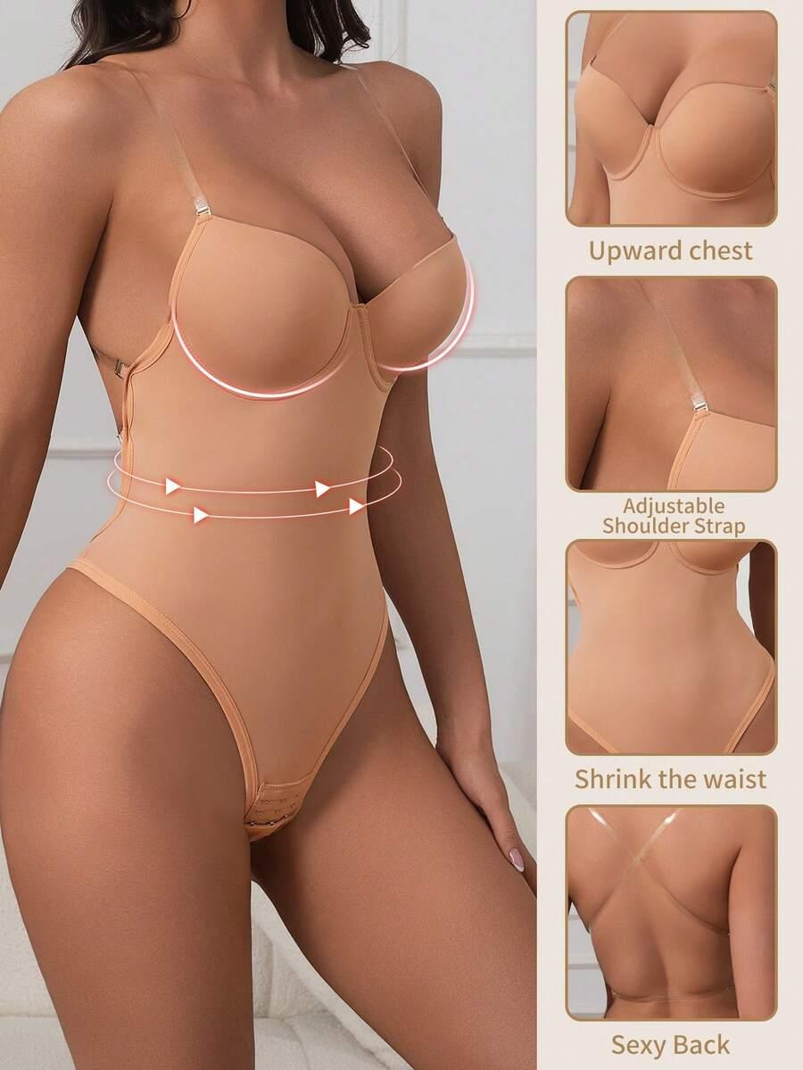 SHEIN BEŻOWE BODY MODELUJĄCE S06__S