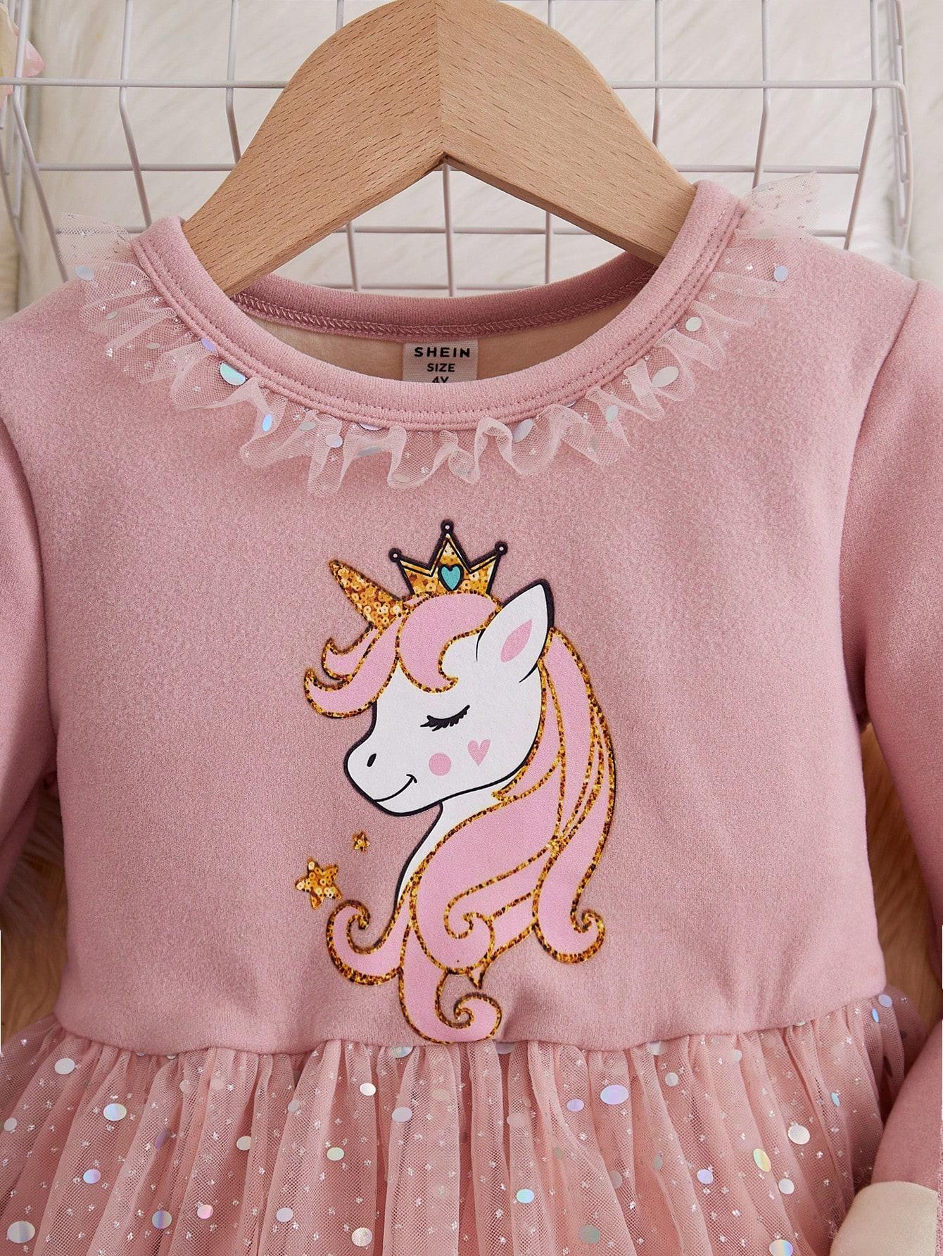 SHEIN RÓŻOWA SUKIENKA TIUL S06__104-110