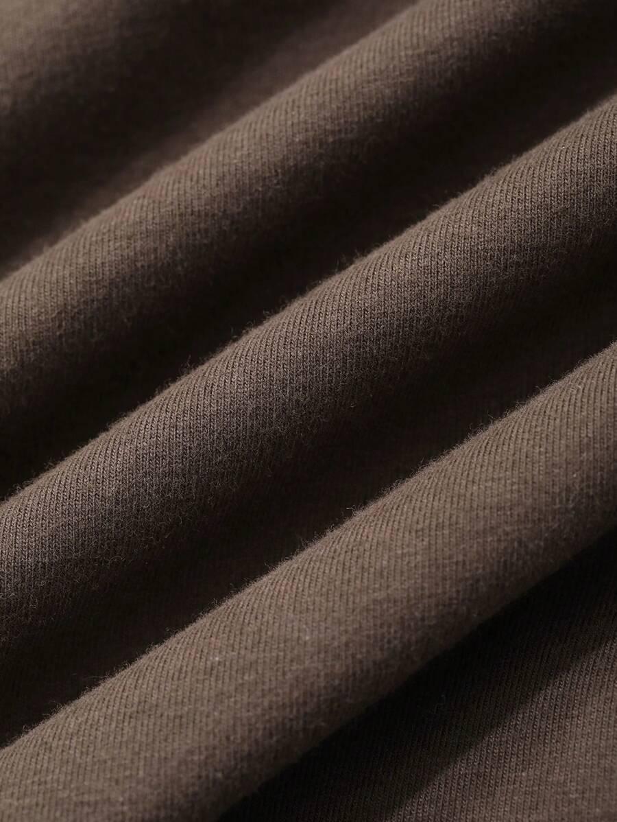 SHEIN BRĄZOWA SUKIENKA KRÓTKI RĘKAW S06__XL