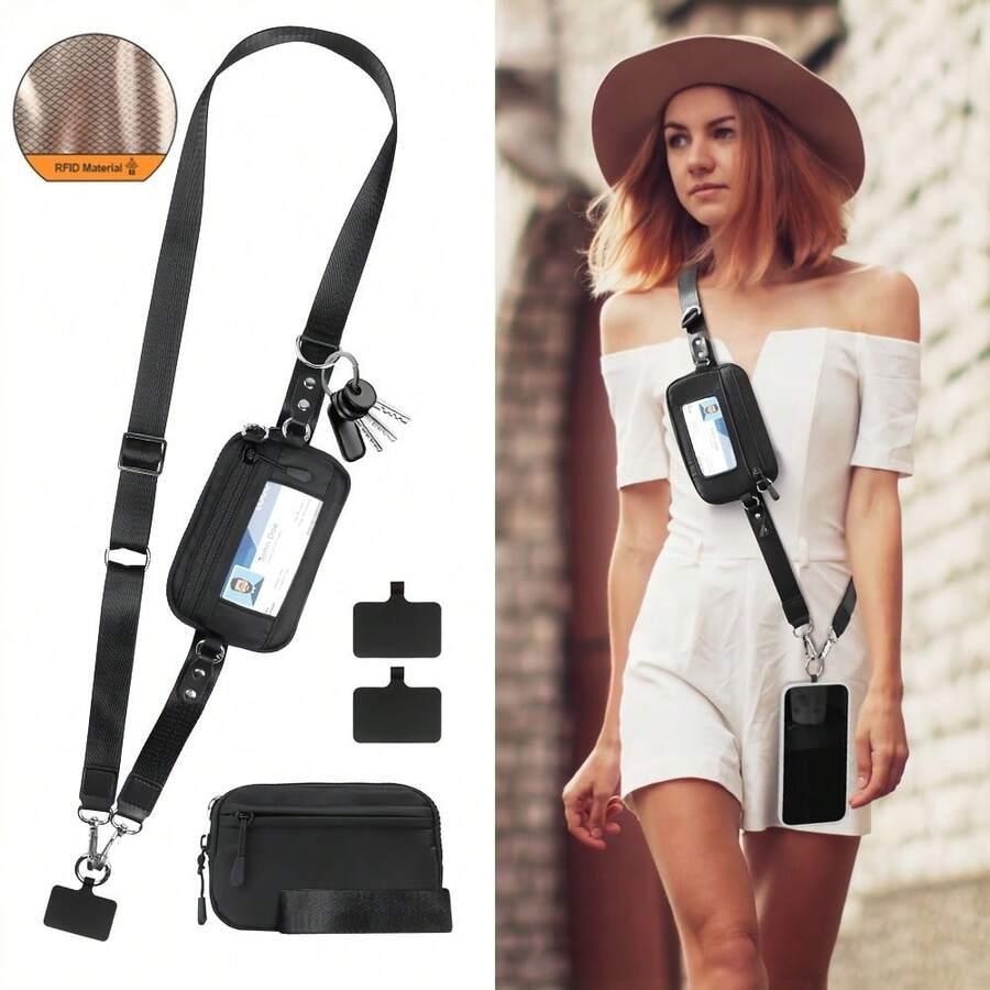 SHEIN CZARNA SMYCZ DO TELEFONU S07