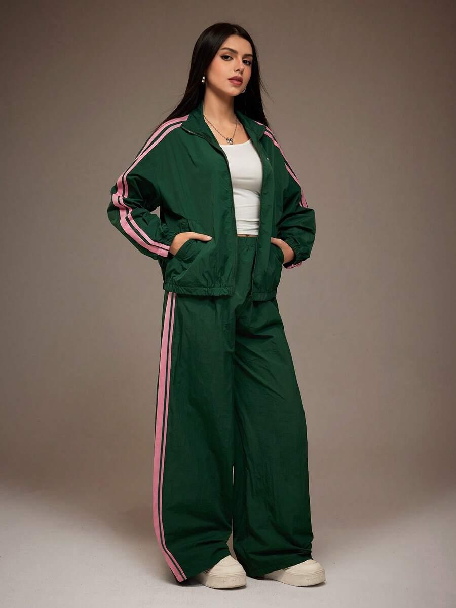 SHEIN KOMPLET BLUZA SPODNIE KONTRAST PK01__M
