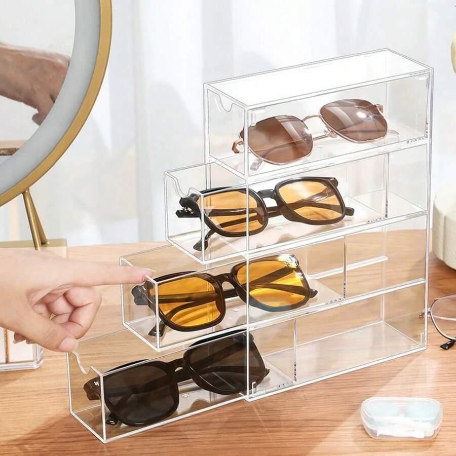 SHEIN PRZEŹROCZYSTY ORGANIZER NA OKULARY S07__17,5X6,5X24,5