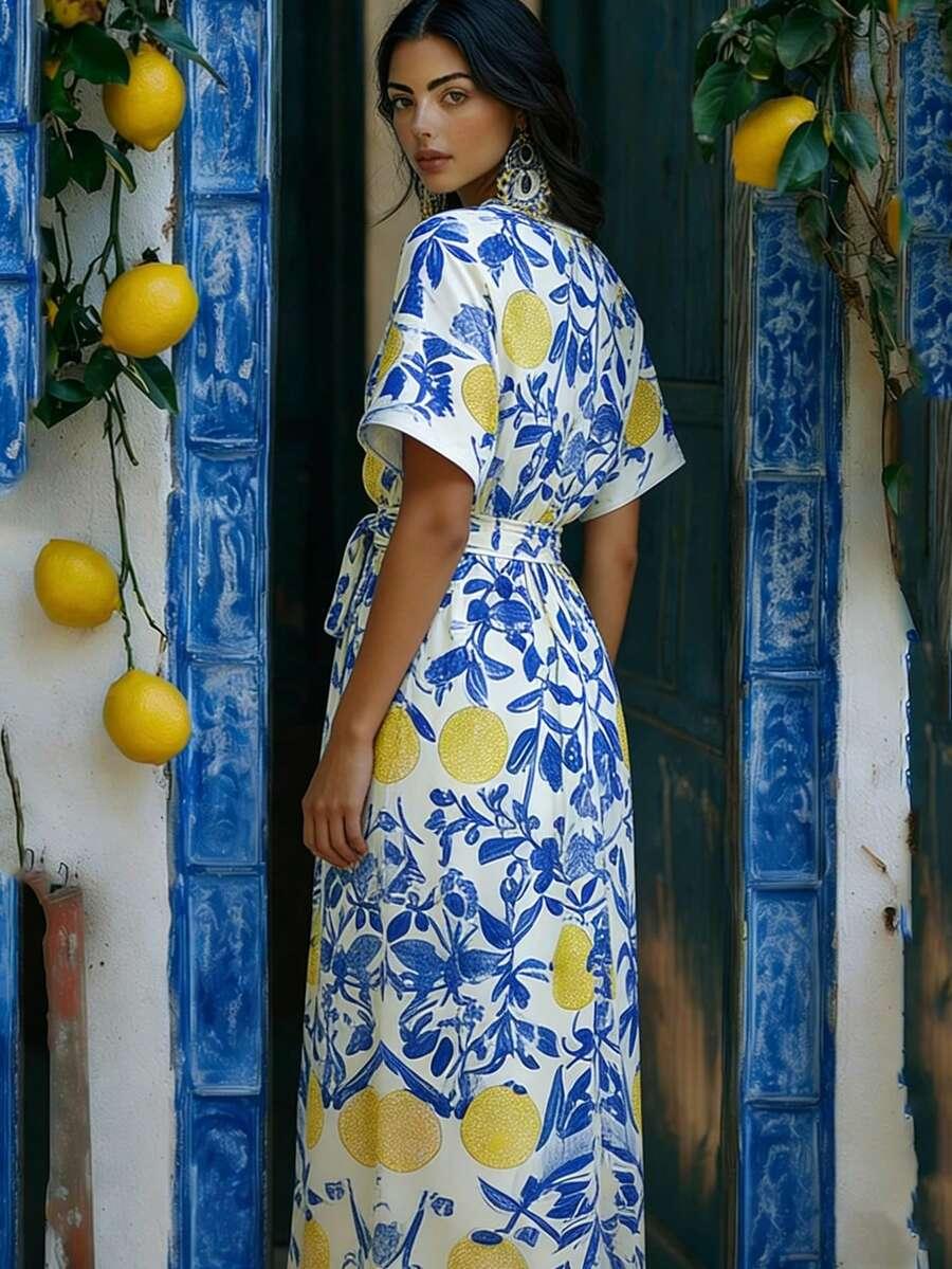 SHEIN MAXI SUKIENKA PRINT S06__XXL