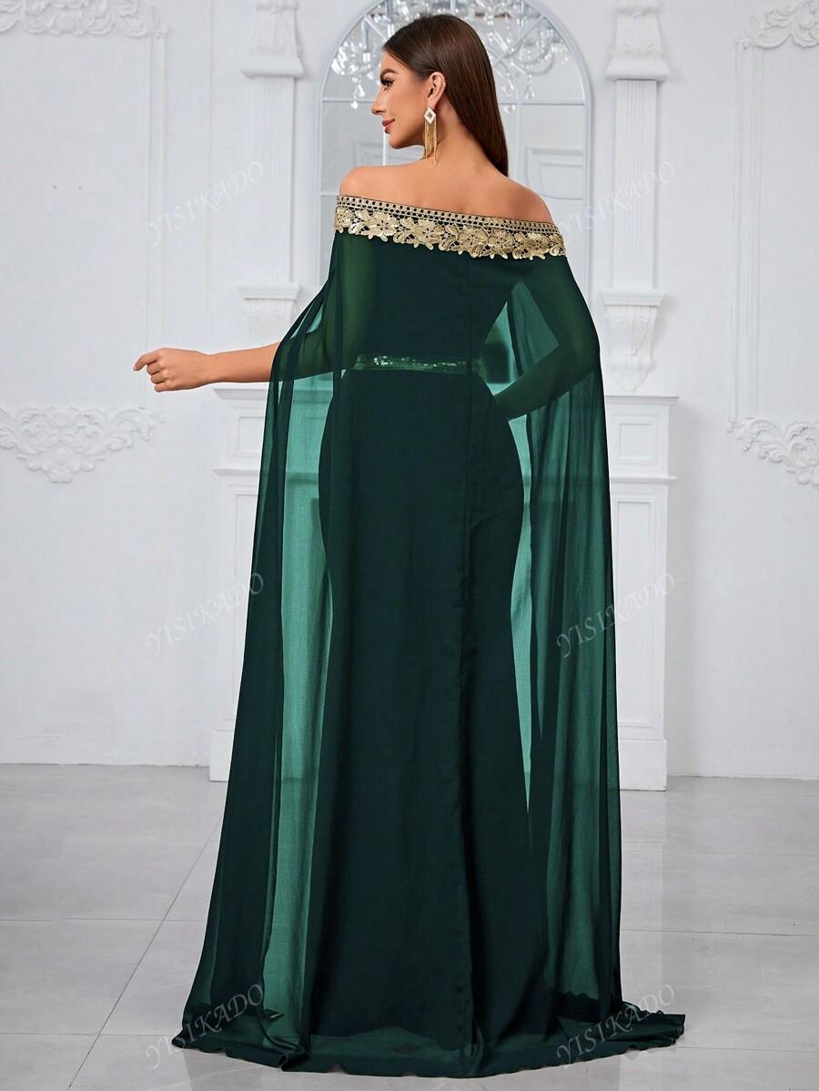SHEIN ZIELONA SUKIENKA MAXI ZDOBIENIA S06__XL