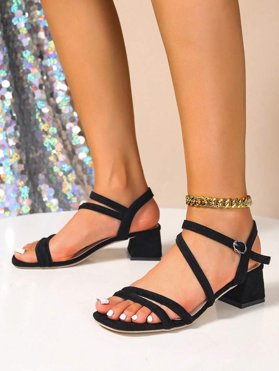 SHEIN CZARNE SANDAŁY OBCAS S06__40,5