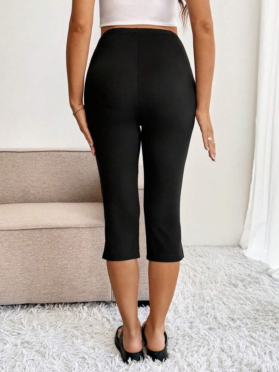 SHEIN CZARNE CIĄŻOWE LEGGINSY S06__S